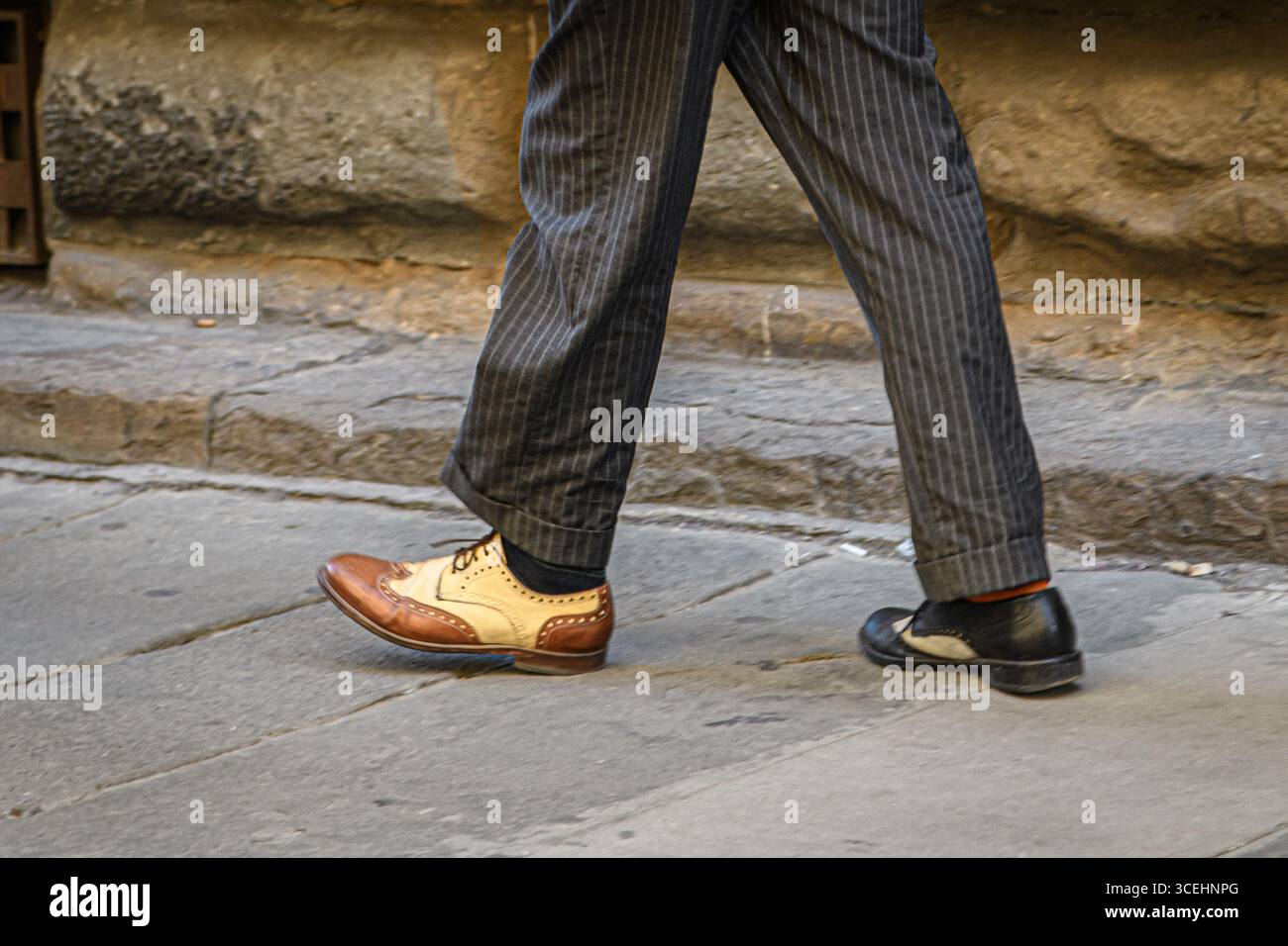 Street fashion, chaussures bizarres, Florence Banque D'Images