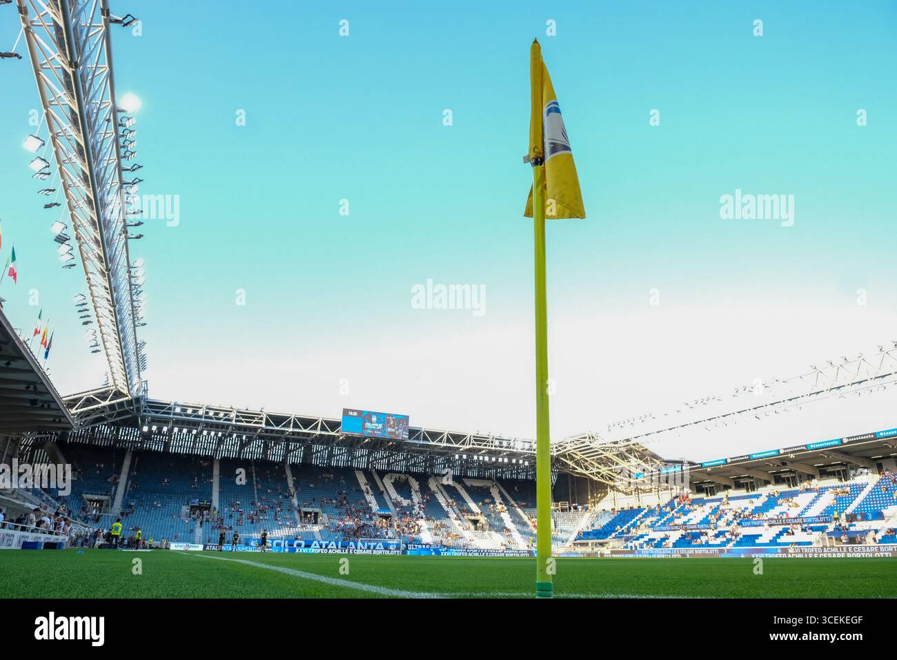 Aperçu général du stade de Bergame avant le match de football entre Atalanta BC et Juventus FC valable pour la XXVI édition d'Achille et Cesare Bortolott Banque D'Images