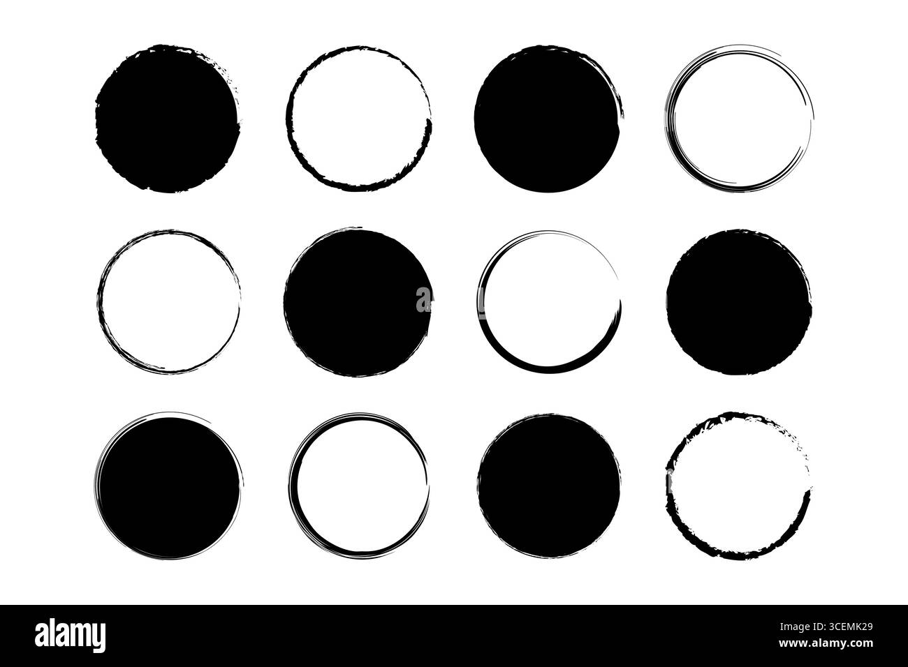 Modèle à motif en pointillés. Disposition des cercles noir et blanc. Elément de grille géométrique. Décoration ponctuelle vectorielle. Illustration de Vecteur