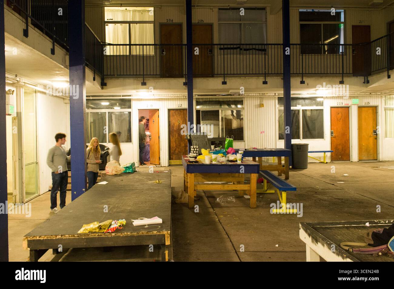 La Fraternité de l'université de Californie du Sud sur W 28th Street, Los Angeles, Californie, USA Banque D'Images