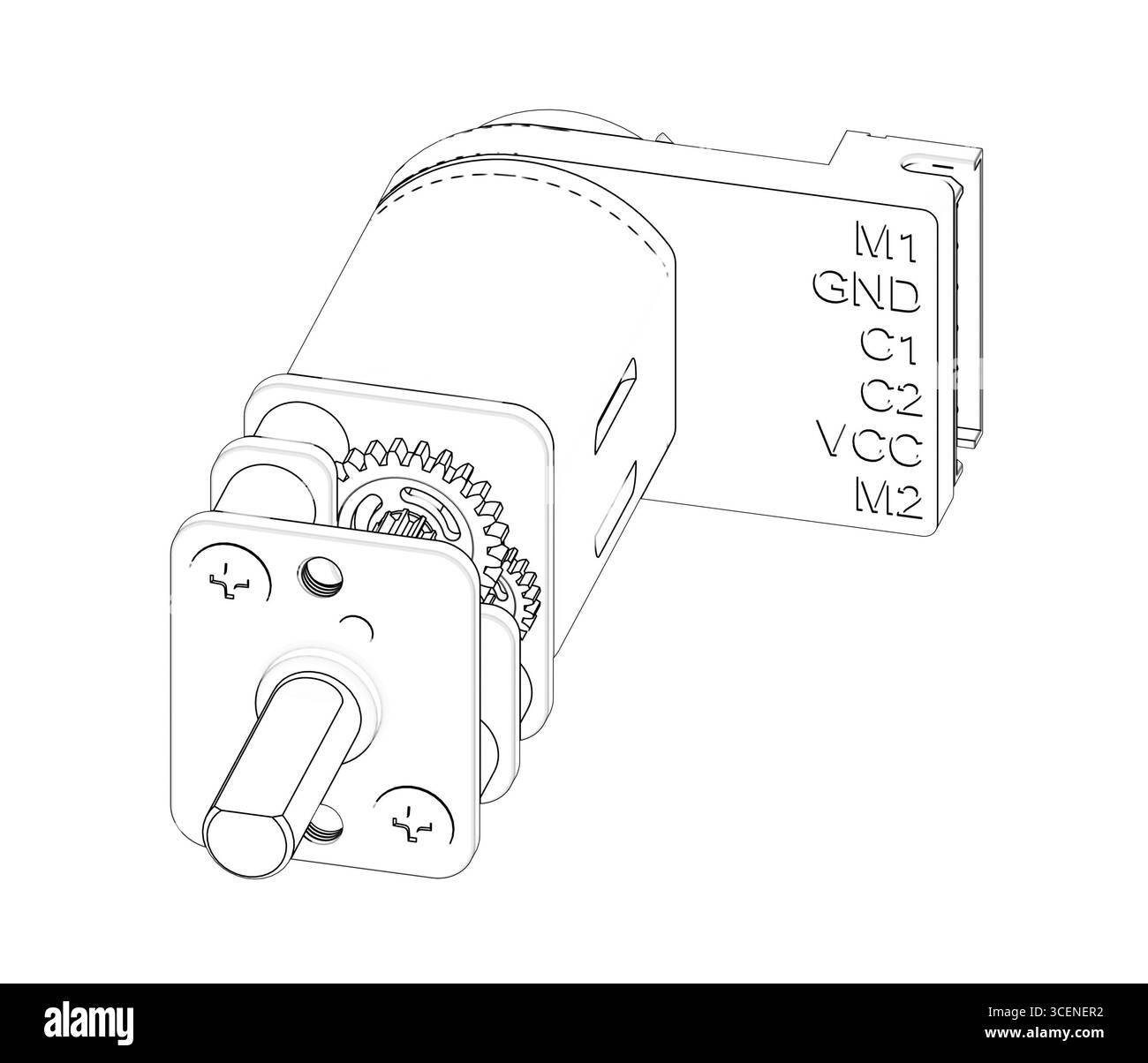 Moteur électrique à courant continu Banque D'Images