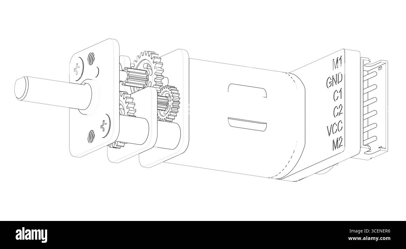 Moteur électrique à courant continu Banque D'Images
