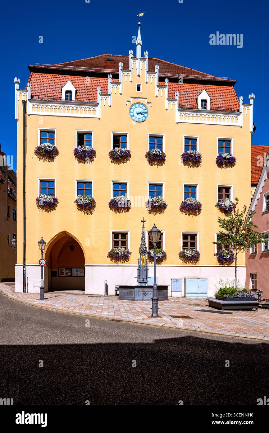 Bavière : Hôtel de ville de Donauwörth Banque D'Images
