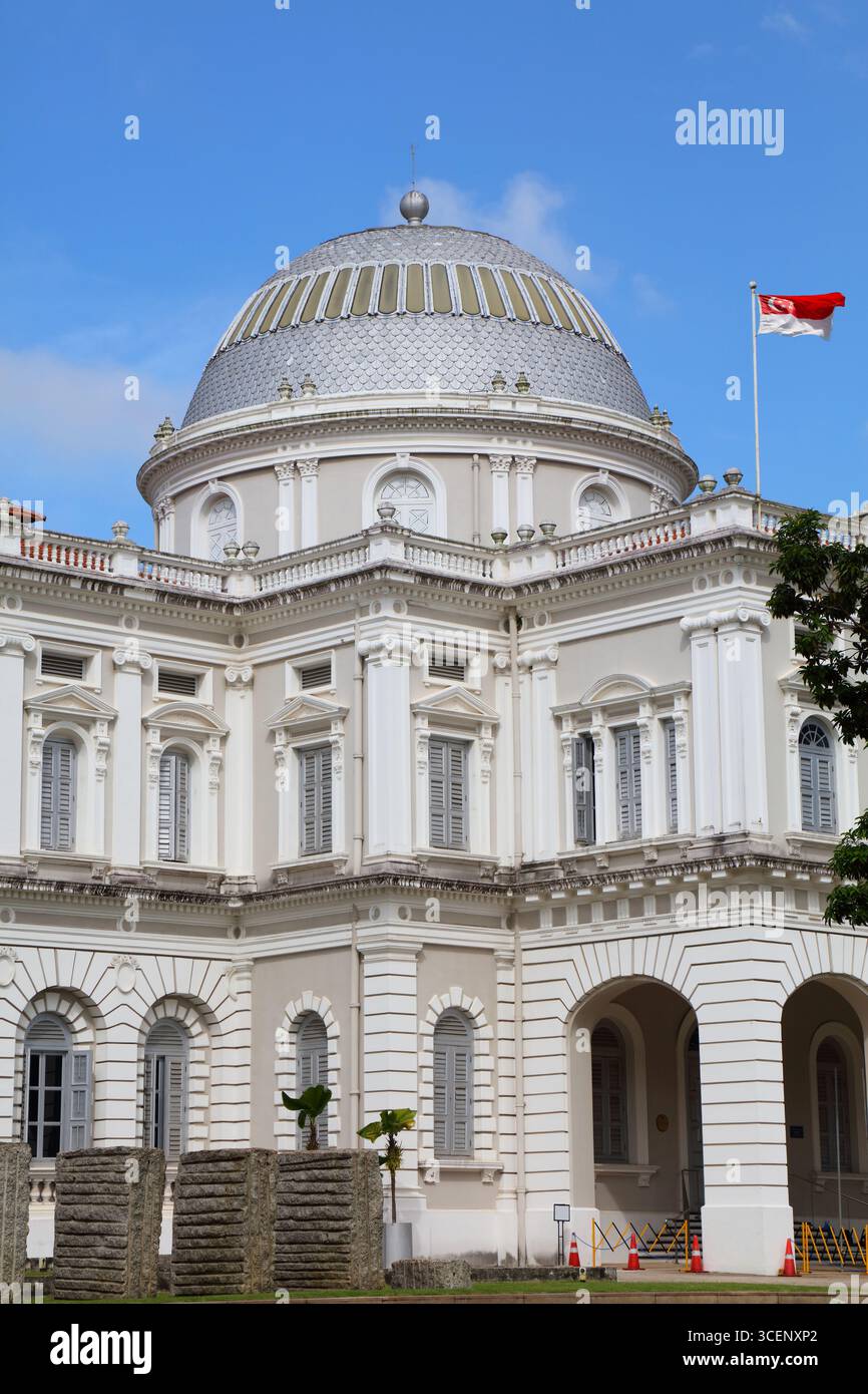 Musée national de Singapour, bâtiment emblématique de la ville de Singapour. Banque D'Images