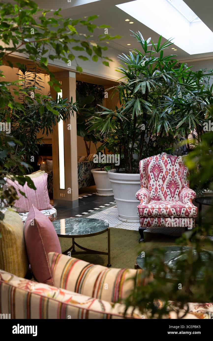 Caves Hohenort Hôtel Lounge à Constantia, le Cap - Afrique du Sud Banque D'Images