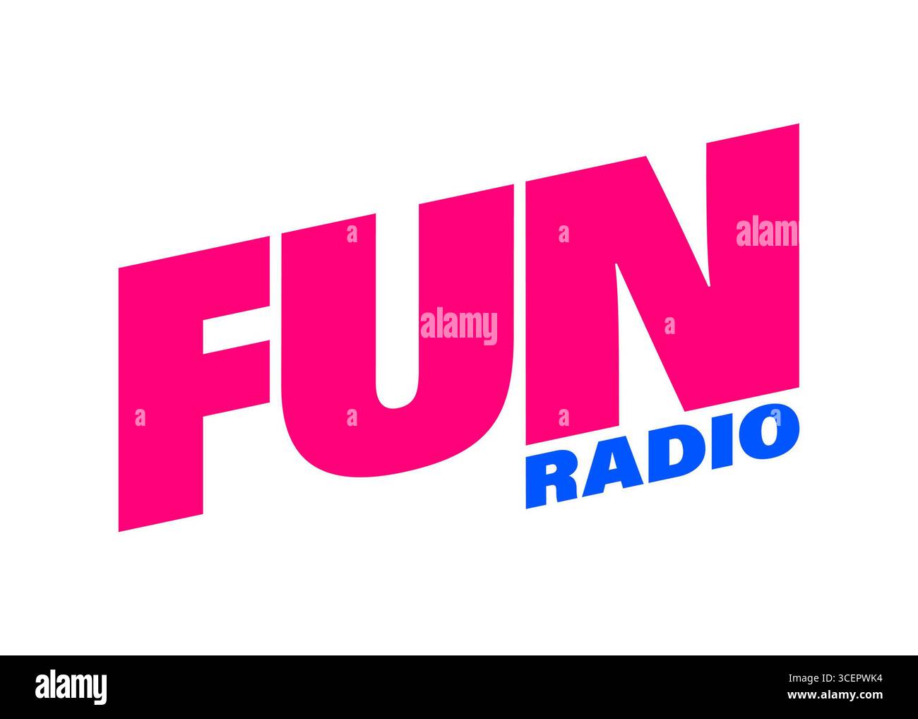 Etterbeek, Belgique. 19 août 2025. A L'ATTENTION DES RÉDACTEURS - PHOTO - USAGE ÉDITORIAL EXCLUSIF - CRÉDIT OBLIGATOIRE FUN RADIO - le logo de Fun Radio à Etterbeek (Bruxelles), le mardi 19 août 2025. DOCUMENT PHOTO FUN RADIO Credit : Belga News Agency/Alamy Live News Banque D'Images