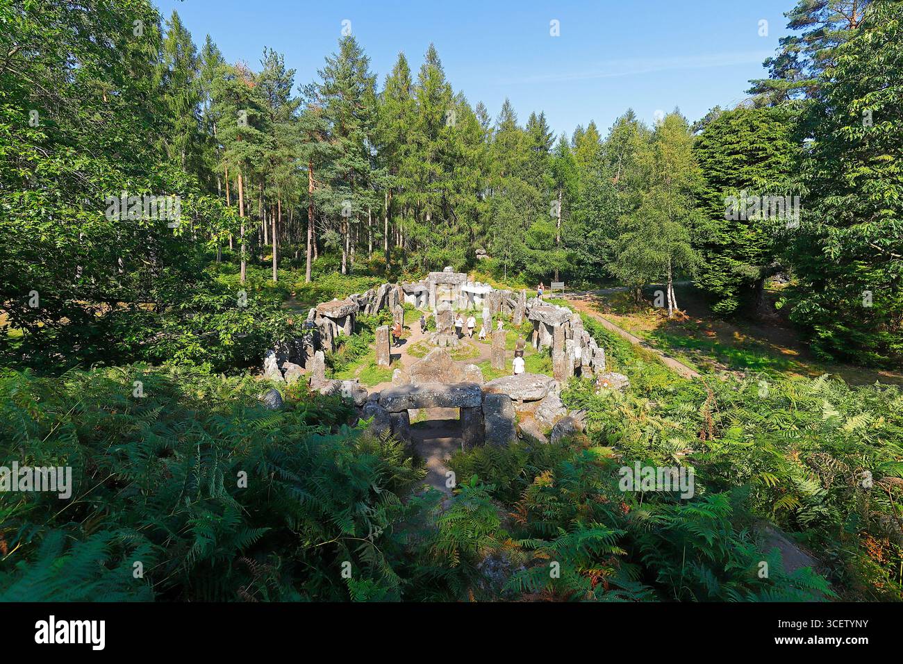 Le temple druides près de Masham, dans le Yorkshire du Nord, a été construit dans les années 1800 pour créer des emplois pendant une récession agricole par William Dandy sur le domaine Swinton Banque D'Images
