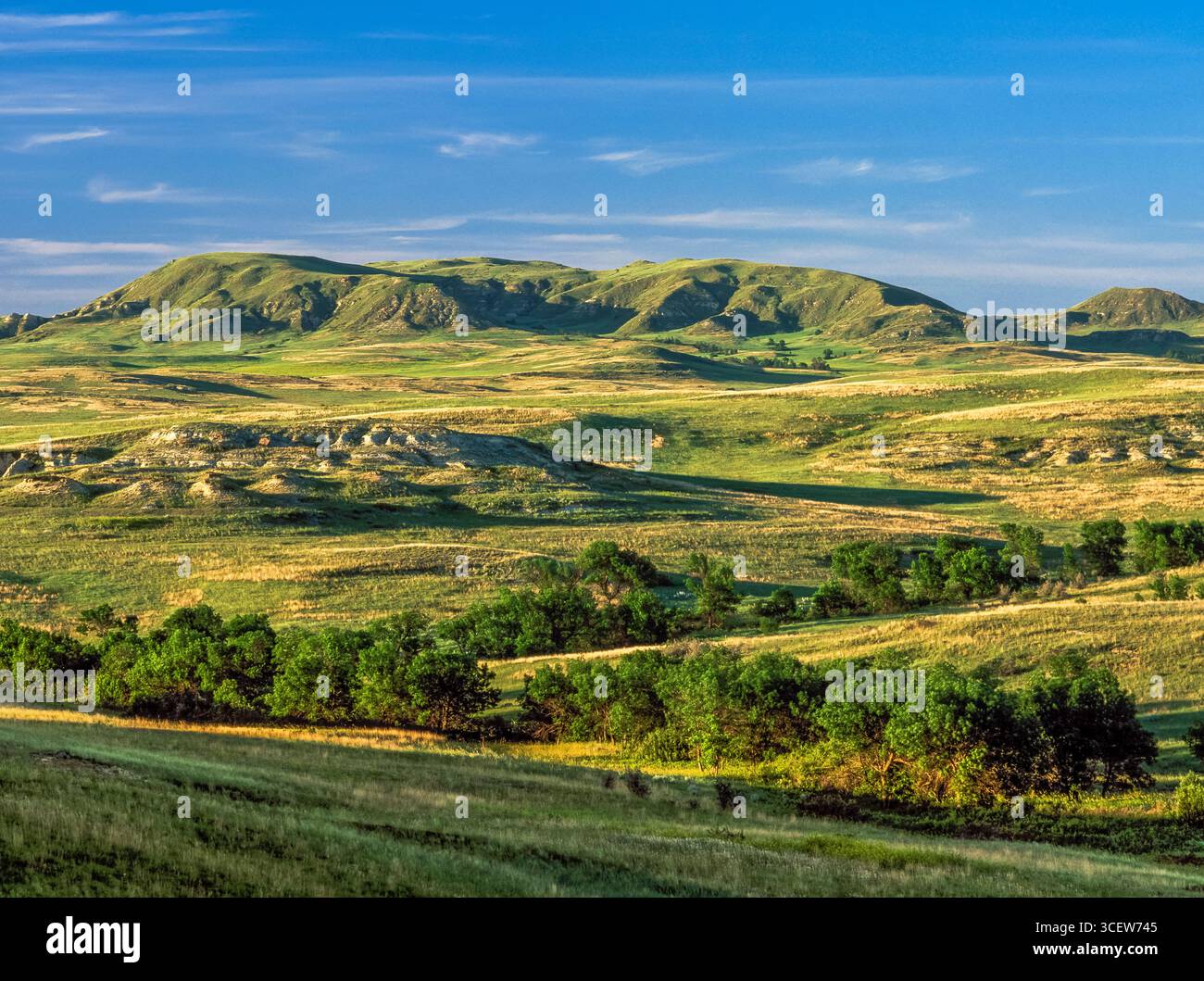 montagne bleue dans les collines de prairie près de wibaux, montana Banque D'Images