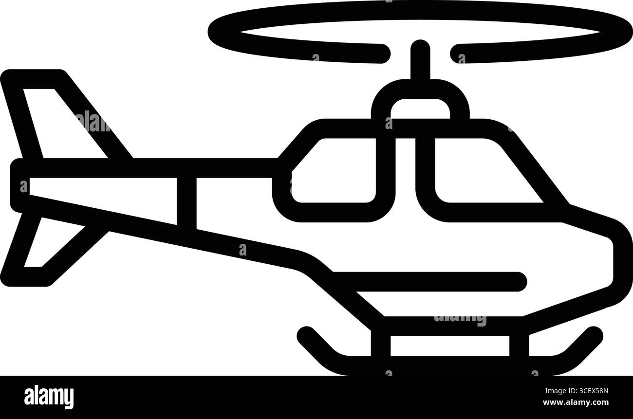 Icône pour hélicoptère, chopper Illustration de Vecteur