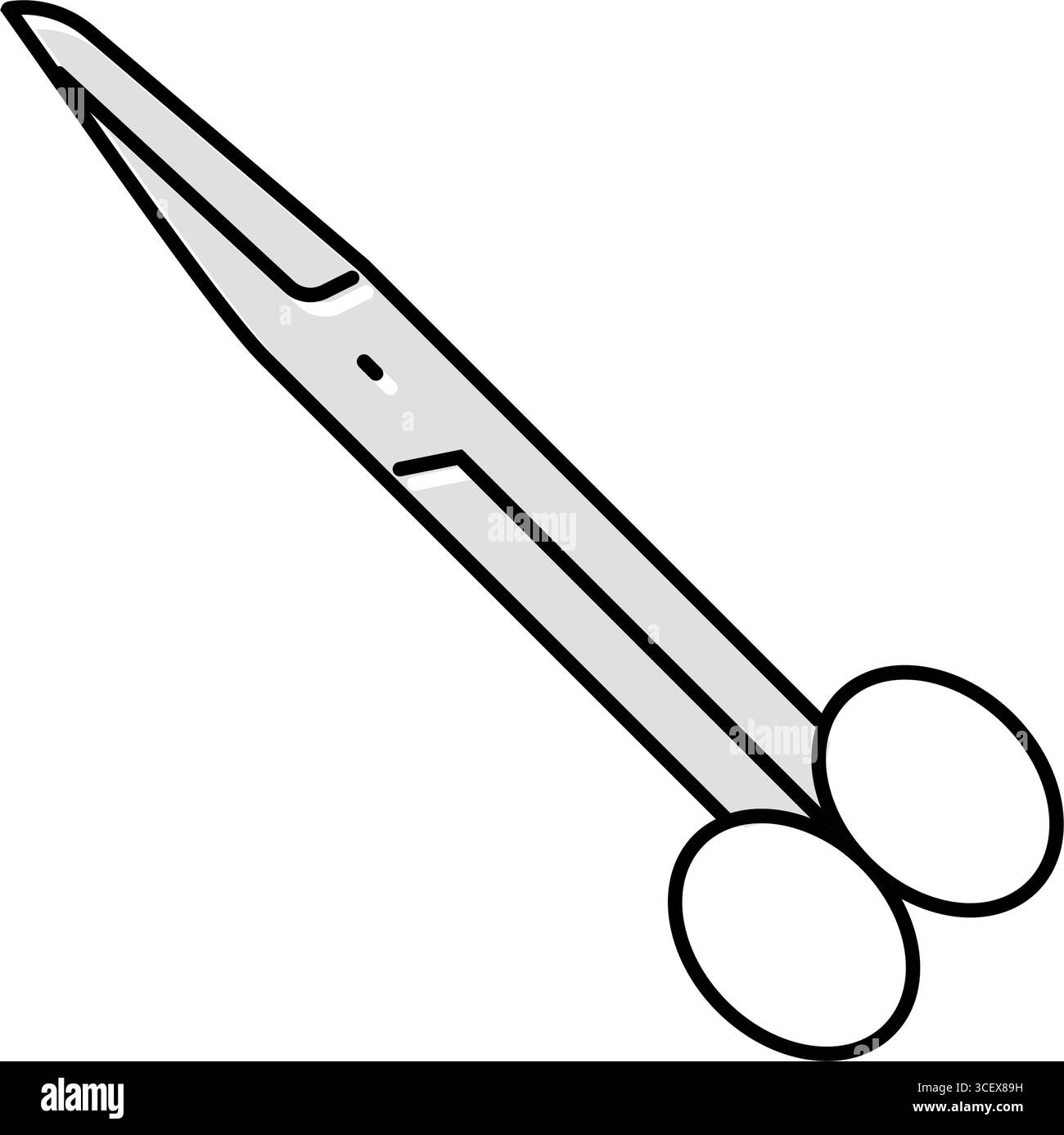 ciseaux chirurgicaux chirurgien illustration vectorielle d'icône de couleur Illustration de Vecteur