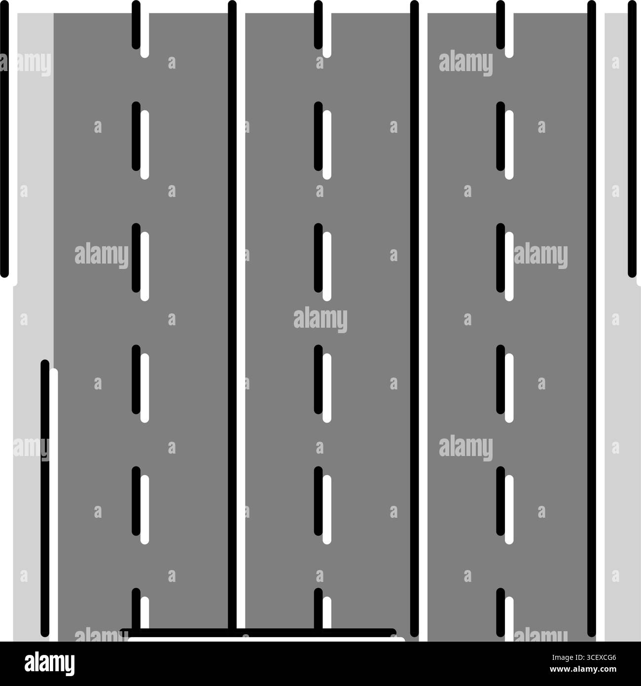 illustration vectorielle d'icône de couleur de marquage routier Illustration de Vecteur