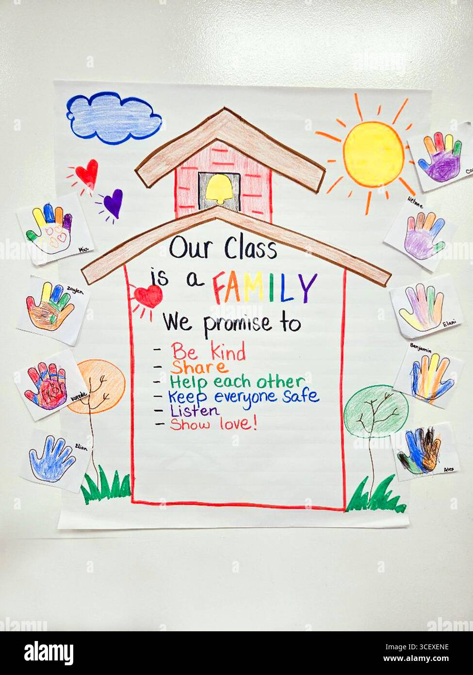 Affiche de classe maternelle Banque D'Images