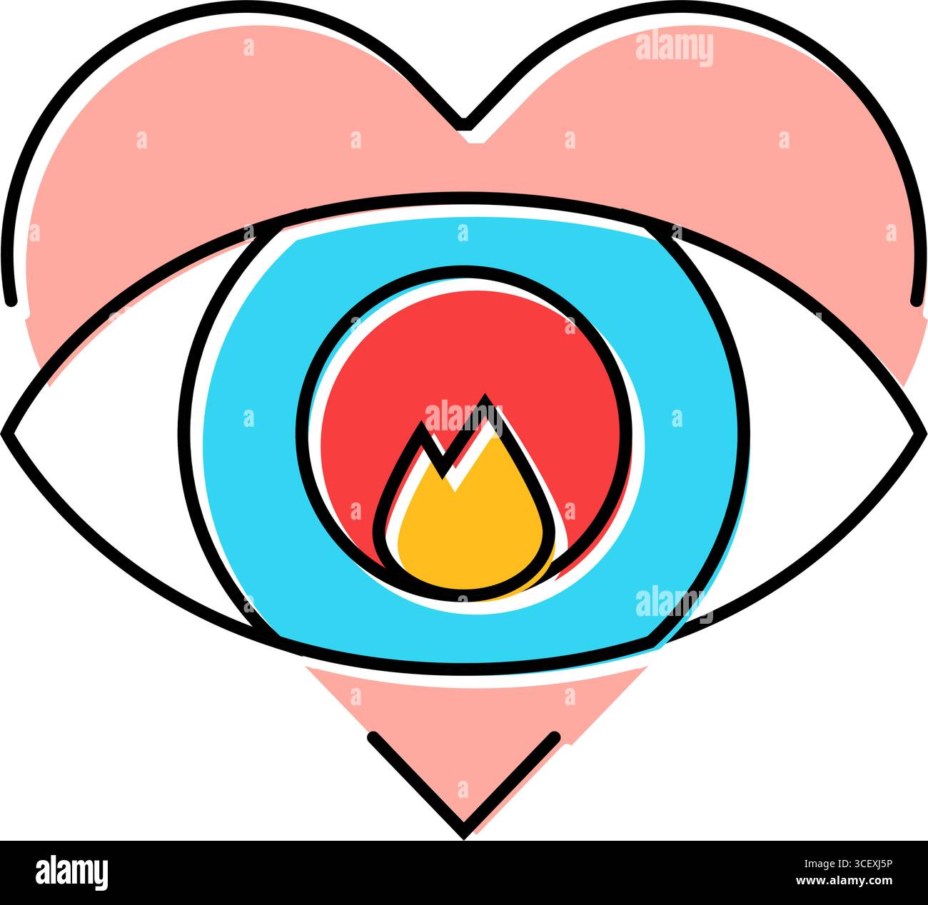 premier crush adolescence puberté illustration vectorielle d'icône de couleur de puberté Illustration de Vecteur