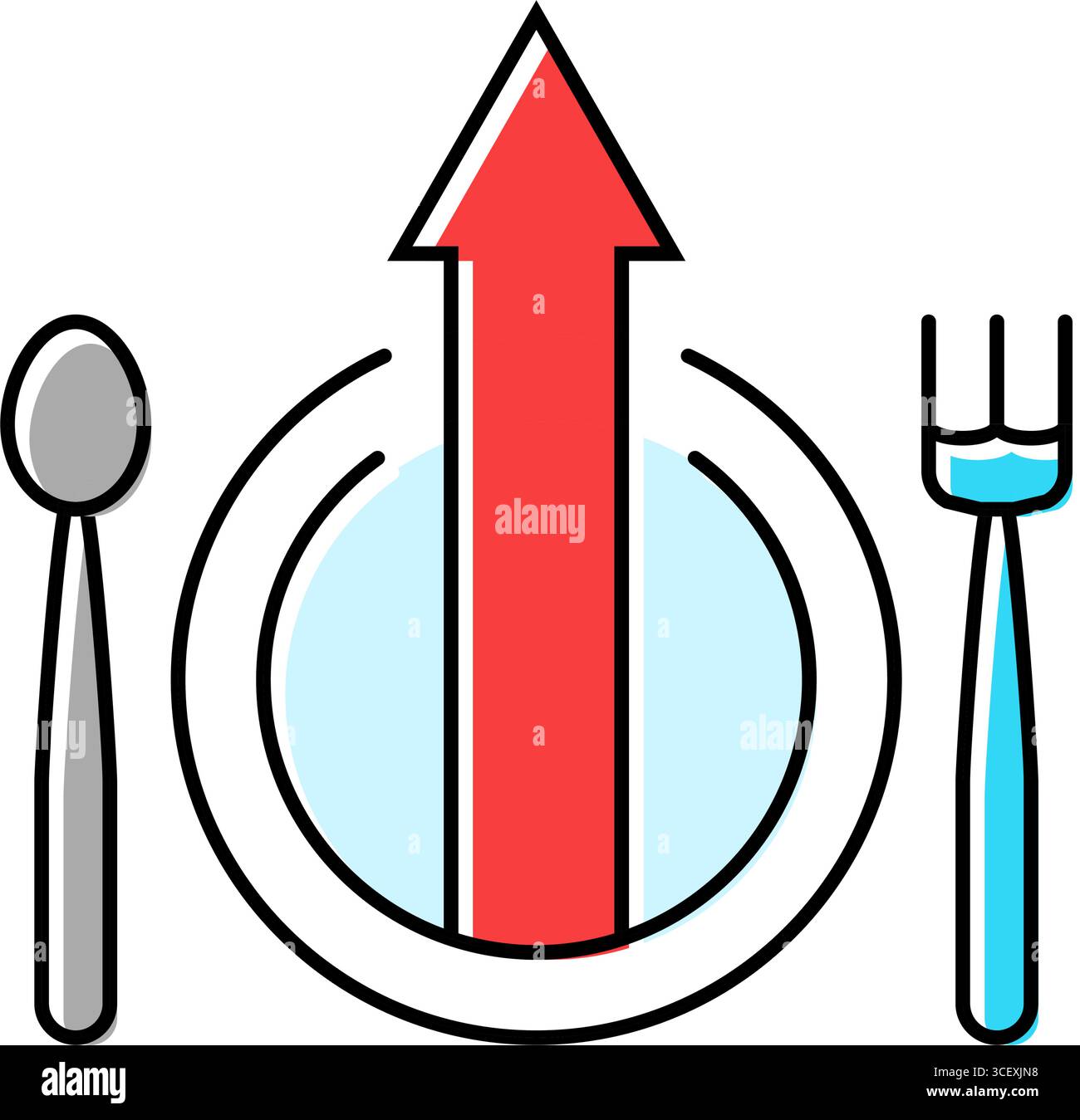 augmentation de l'appétit adolescence puberté illustration vectorielle d'icône de couleur Illustration de Vecteur