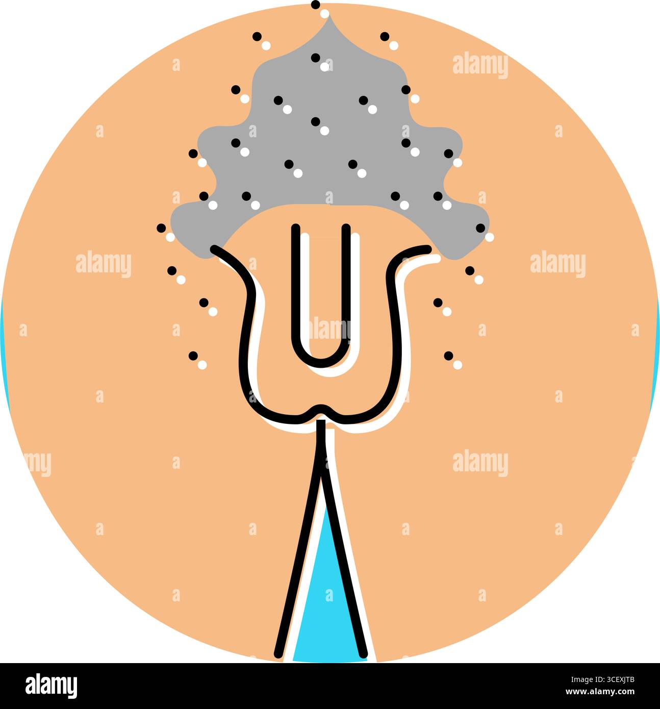 illustration vectorielle d'icône de couleur de puberté d'adolescence de cheveux pubiens Illustration de Vecteur