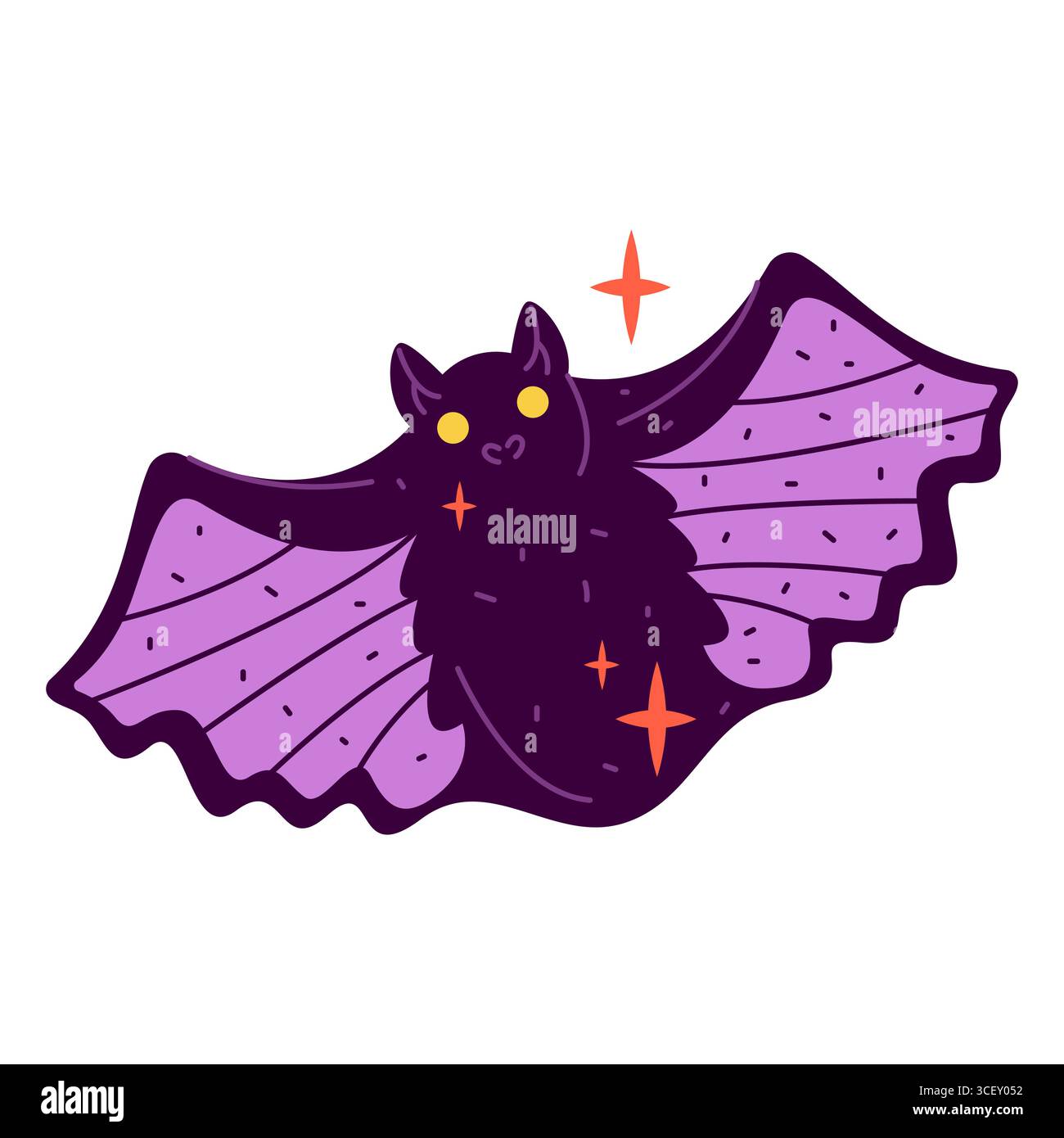 Animal de chauve-souris vecteur ou créature vampire. Mammifère effrayant et effrayant pour emblème d'Halloween ou d'horreur. Créature nocturne volante avec des ailes. Tombe et tombe, lune et mascotte de crypte. Peur nocturne et terreur. Illustration de Vecteur