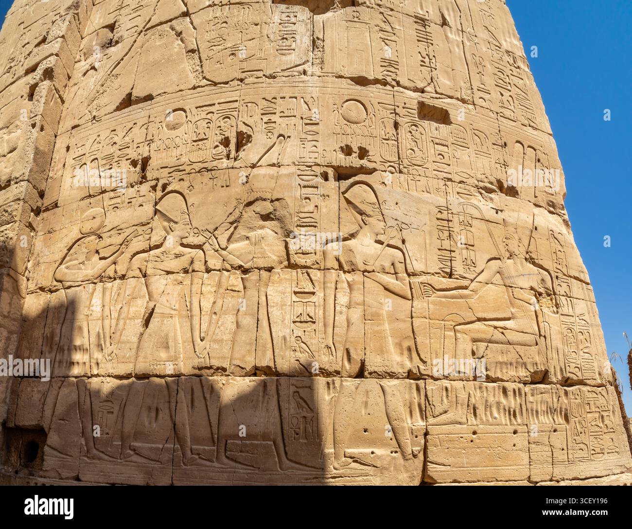 Le complexe du temple de Karnak, un important monument égyptien antique et un site historique à Louxor Banque D'Images