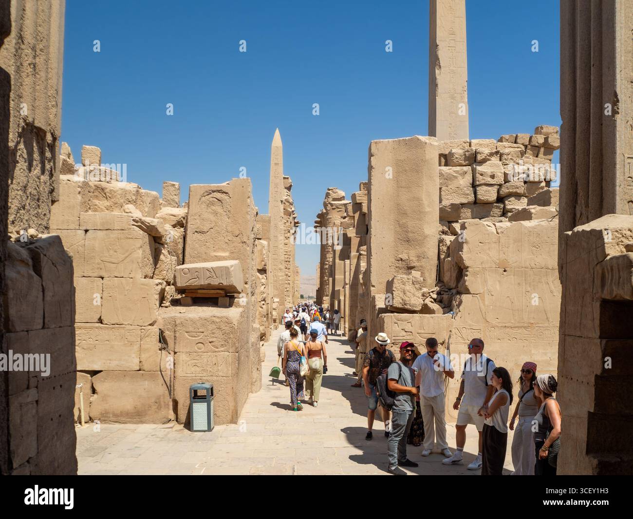 Le complexe du temple de Karnak, un important monument égyptien antique et un site historique à Louxor Banque D'Images