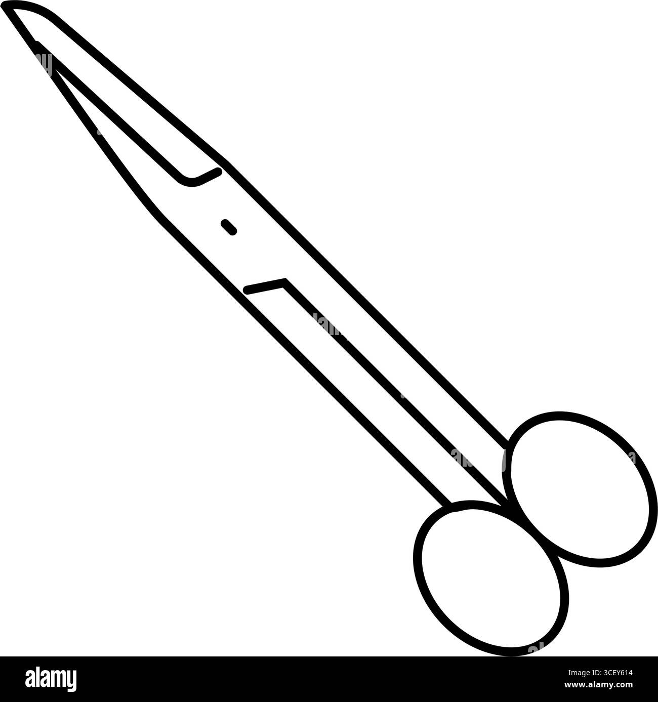 ciseaux chirurgicaux illustration vectorielle d'icône de ligne de chirurgien Illustration de Vecteur