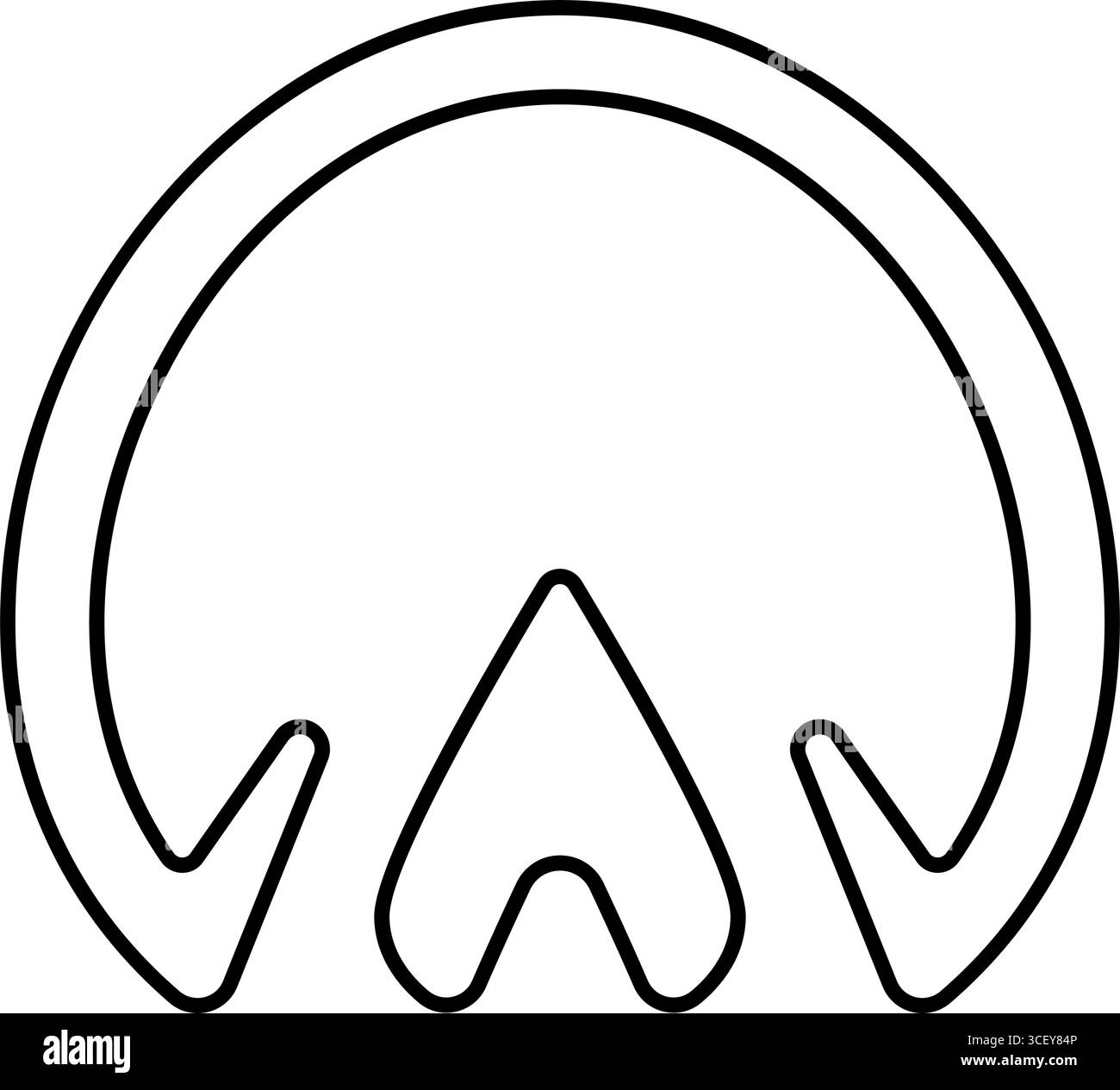 illustration vectorielle d'icône de ligne d'élevage de cheval d'impression de sabot Illustration de Vecteur