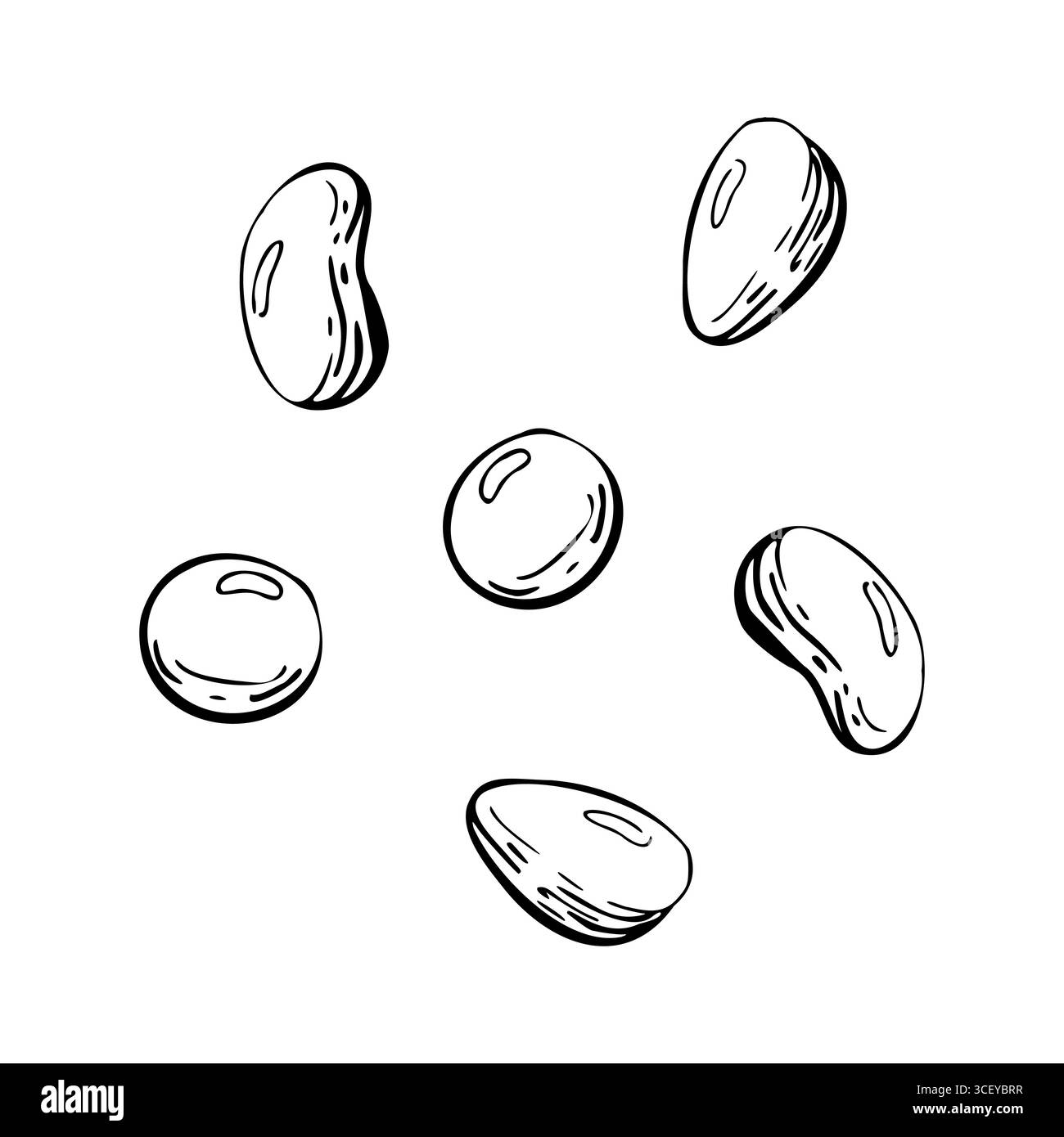Sucre brillant bonbon bonbon confettis marbres dragées se mélangent lâchement. illustration graphique dessinée à la main à l'encre vectorielle. Marque sucrée, fête Illustration de Vecteur