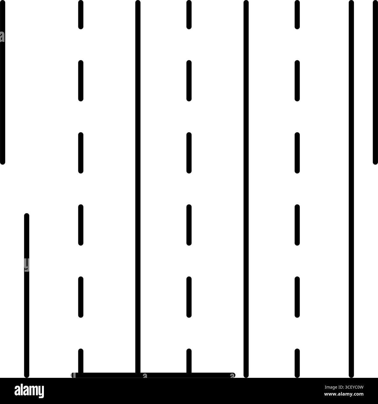 illustration vectorielle d'icône de ligne d'autoroute de marquage routier Illustration de Vecteur