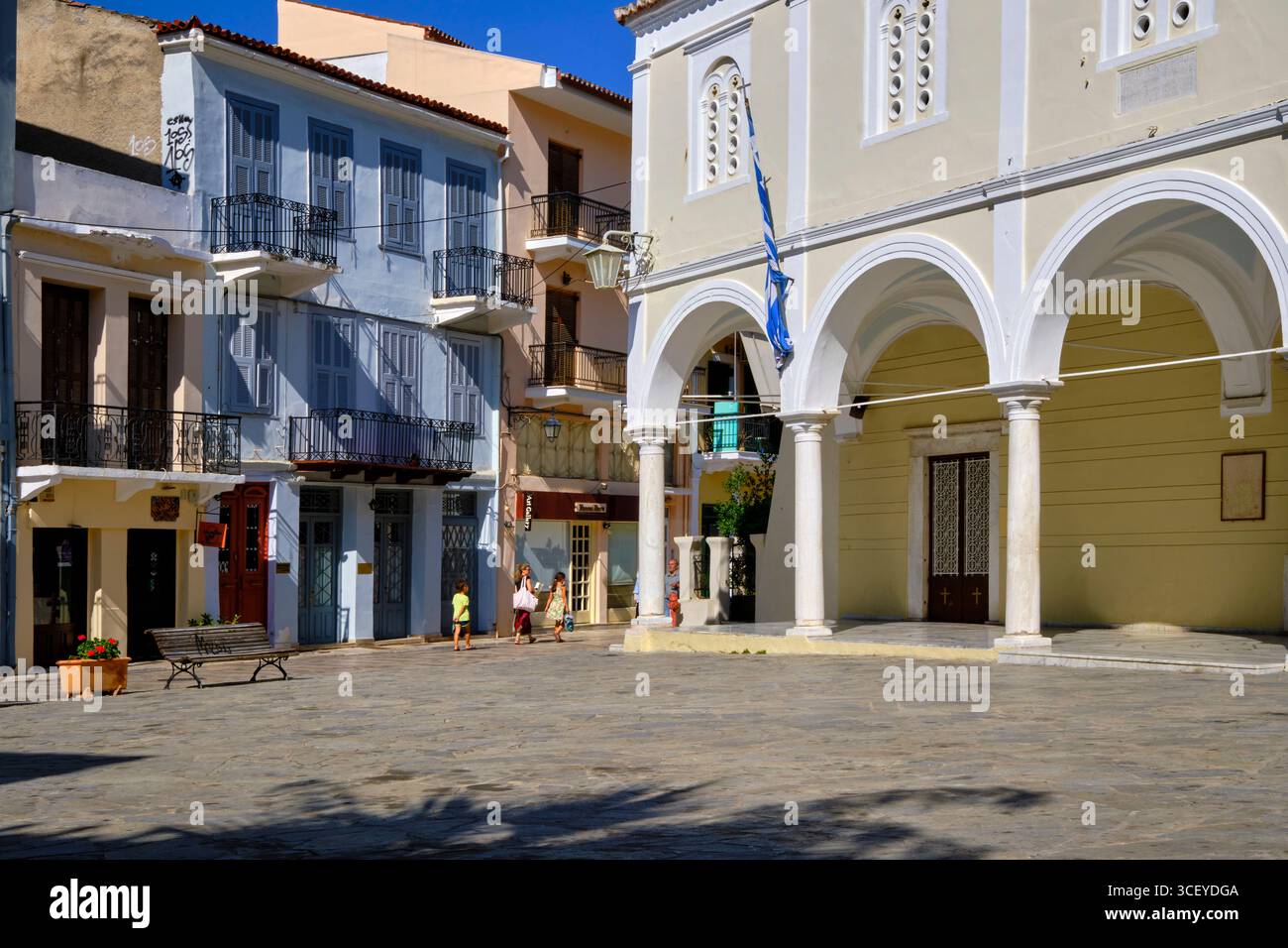 Grèce, Péloponnèse, Nauplie, capitale de l'Argolis, la ville basse, église d'Agios Georgios Banque D'Images