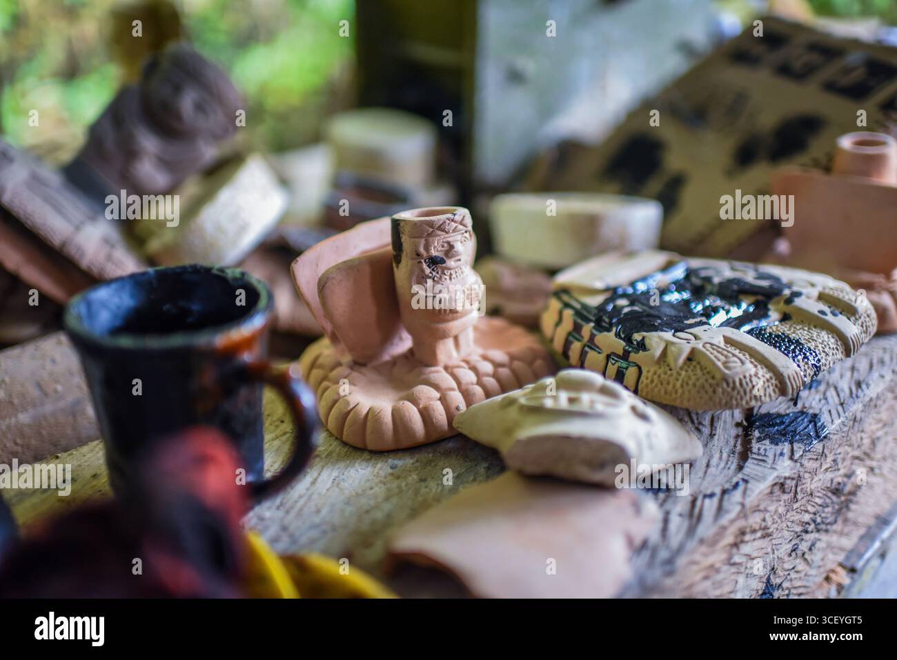 Magasin de souvenirs et d'artisanat dans le parc archéologique de San Agustin, San Agustin, Huila, Colombie Banque D'Images