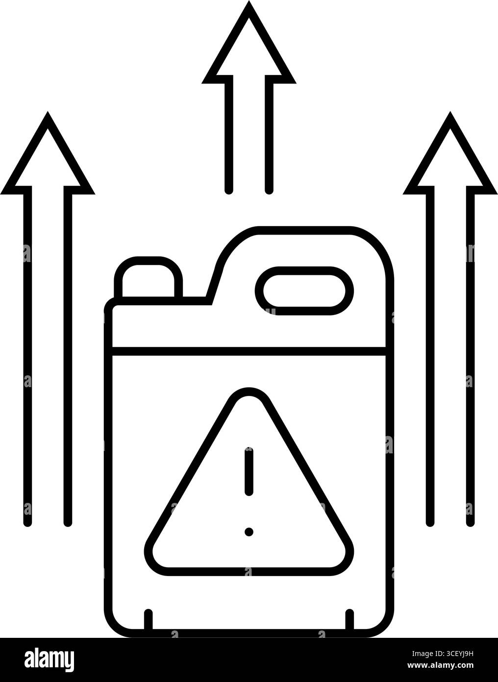 utilisation excessive de l'illustration vectorielle d'icône de ligne de pesticides Illustration de Vecteur