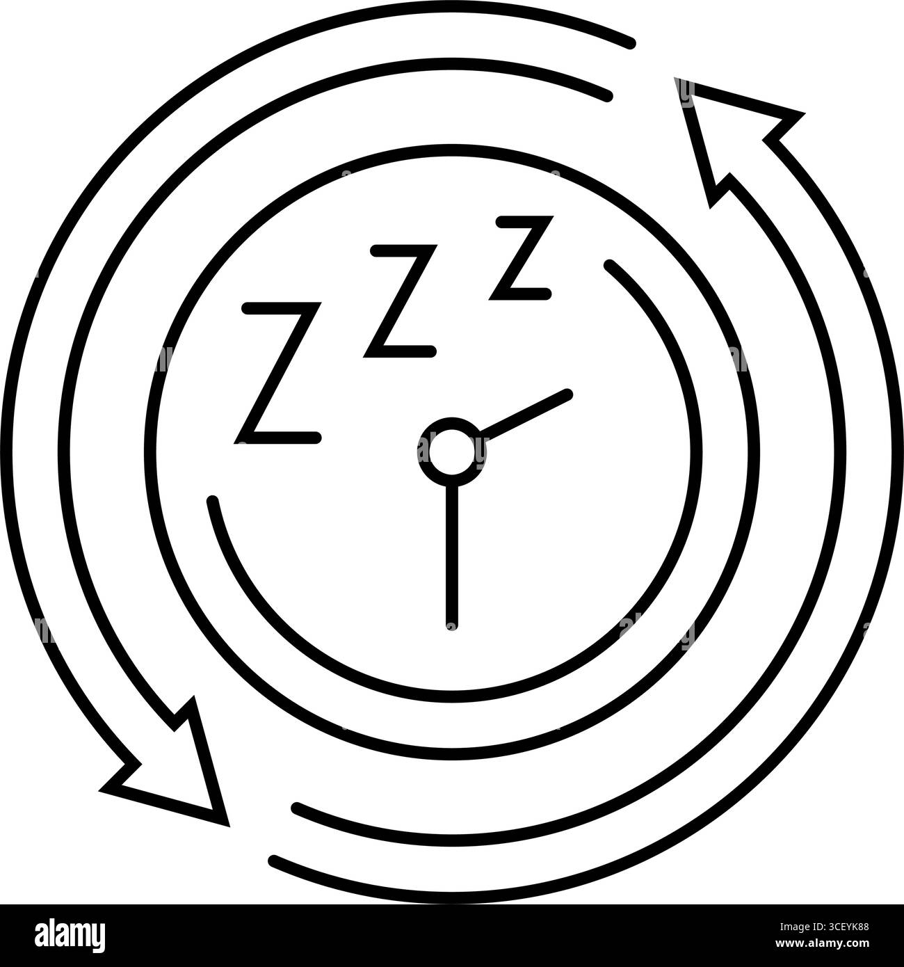 le sommeil change l'adolescence illustration vectorielle d'icône de ligne de puberté Illustration de Vecteur