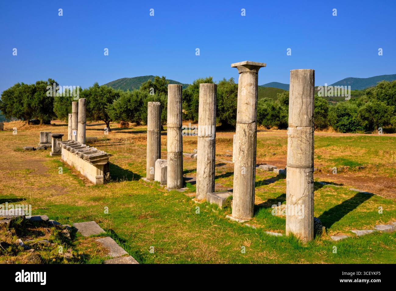 Grèce, Péloponnèse, site archéologique de Messène, sanctuaire d'Asclépios Banque D'Images