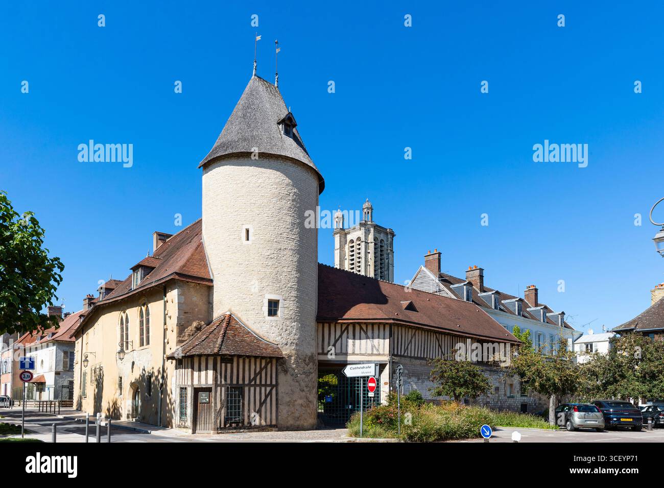 Maisons traditionnelles à Troyes, aube, France Banque D'Images