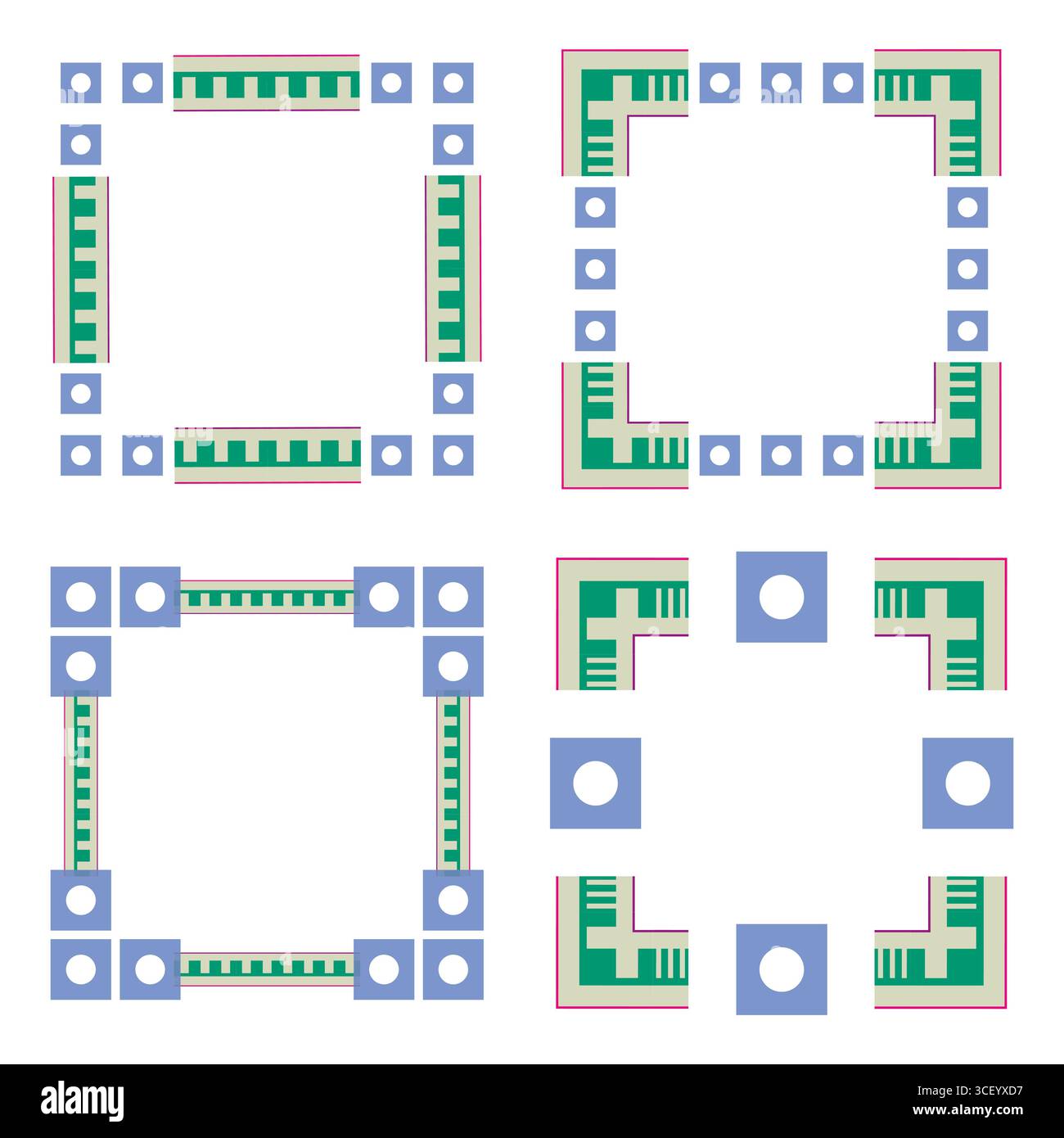 Icône de cadre marron. Symbole de bordure terreuse. Mosaïque. Image vectorielle. Illustration de Vecteur