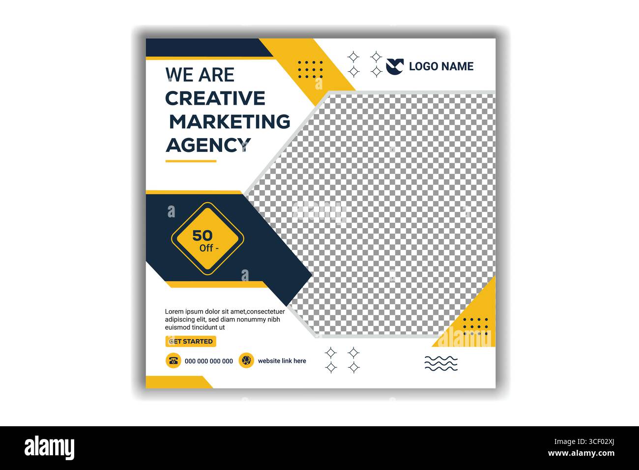 Creative Digital Marketing Agency Web Banner et social Media Post Template conception de vecteur Illustration de Vecteur