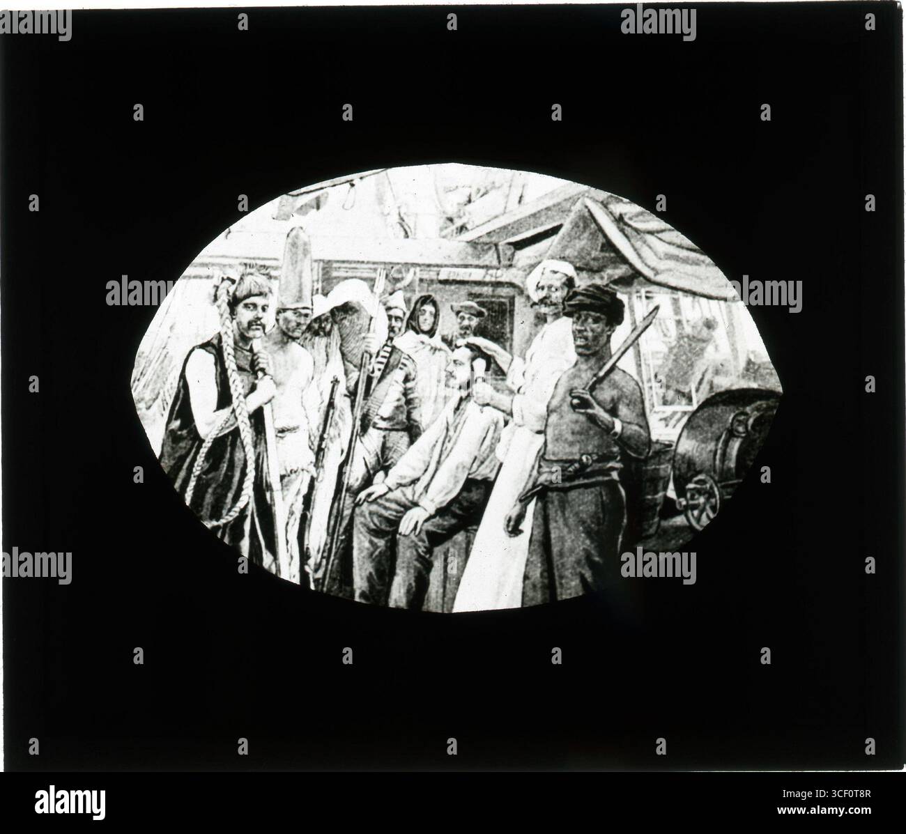 Cette photo capture le passage du navire de recherche belge Belgica à travers l'Équateur entre 1897 et 1899, marquant un moment important dans l'exploration scientifique du navire. Banque D'Images