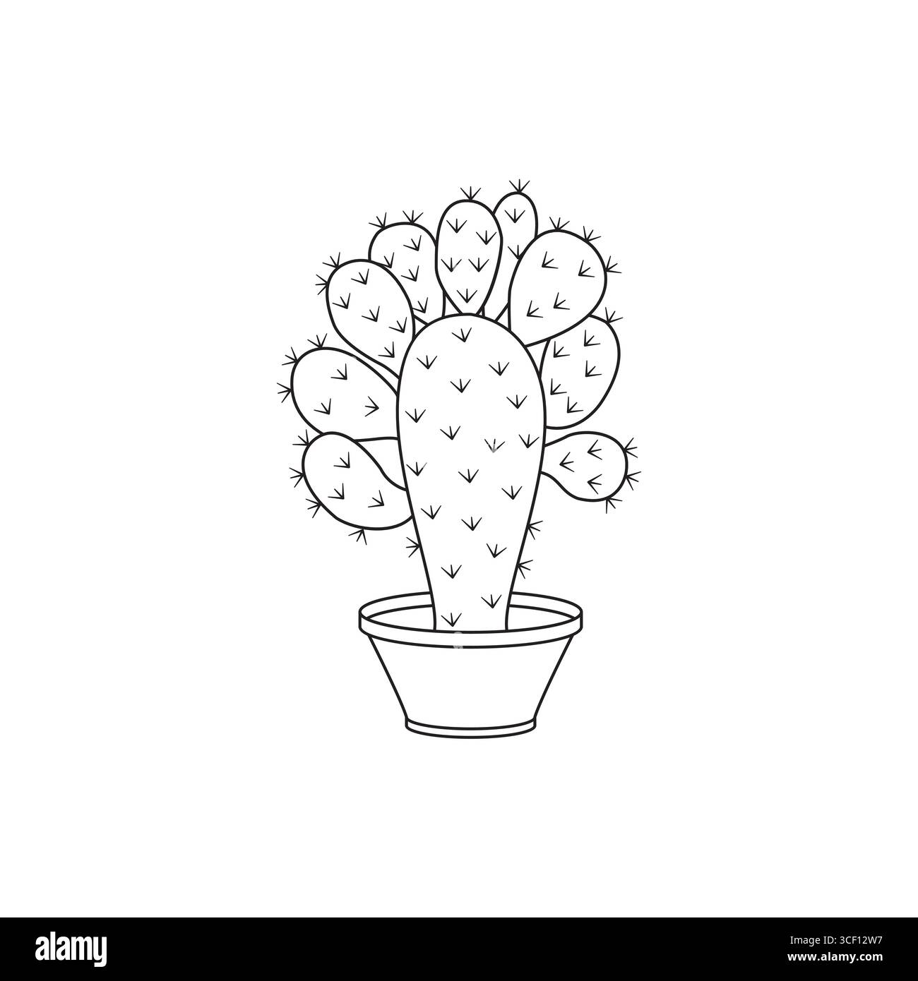 Conception de vecteur d'icône de cactus sur fond blanc Illustration de Vecteur