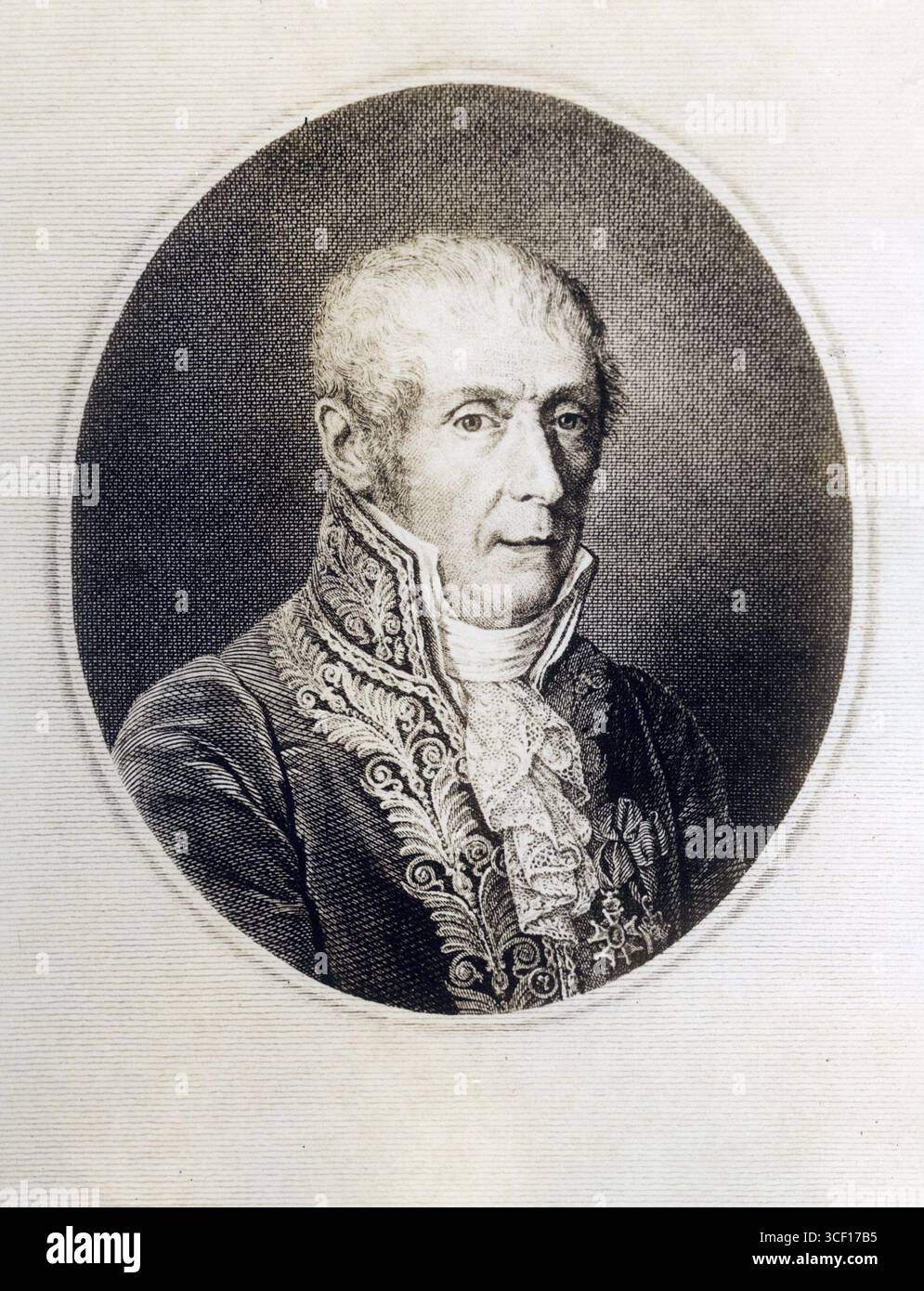Ce portrait de 1927 représente le physicien italien Alessandro Volta, connu pour sa découverte du potentiel électrique et l'invention de la batterie électrique. Volta est née à Côme, en Italie, en 1745 et y est décédée en 1827. Banque D'Images Ce portrait de 1927 représente le physicien italien Alessandro Volta, connu pour sa découverte du potentiel électrique et l'invention de la batterie électrique. Volta est née à Côme, en Italie, en 1745 et y est décédée en 1827. Banque D'Images