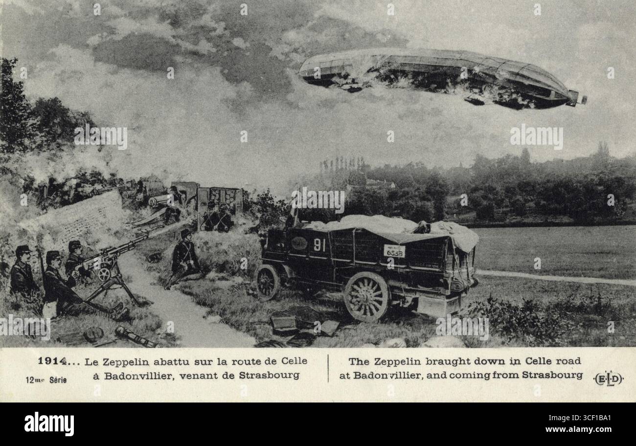 Carte Postale Ancienne WWI - Avion Allemand Abattu Près De Péronne - 1915