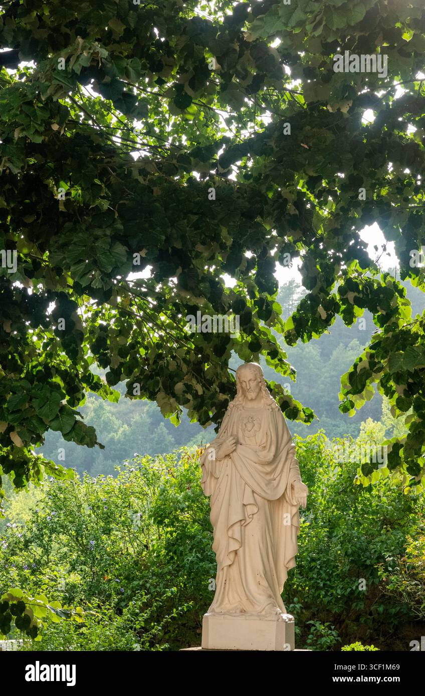 Statue (XIXe siècle) du Sacré-cœur de Jésus-Christ. Banque D'Images