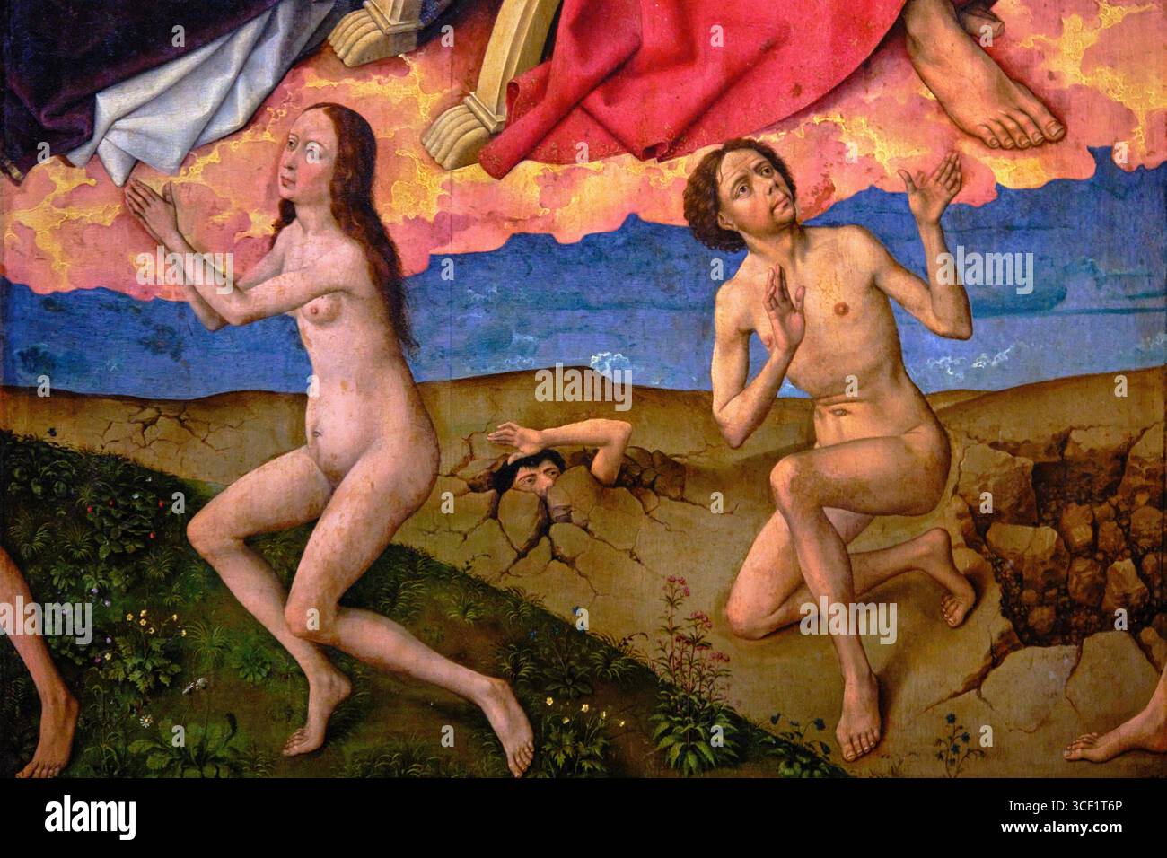 France, Côte-d'Or, Beaune, Hospices de Beaune, Hôtel-Dieu, le Polyptyque du jugement dernier de Rogier van der Weyden, 1445-1448 Banque D'Images