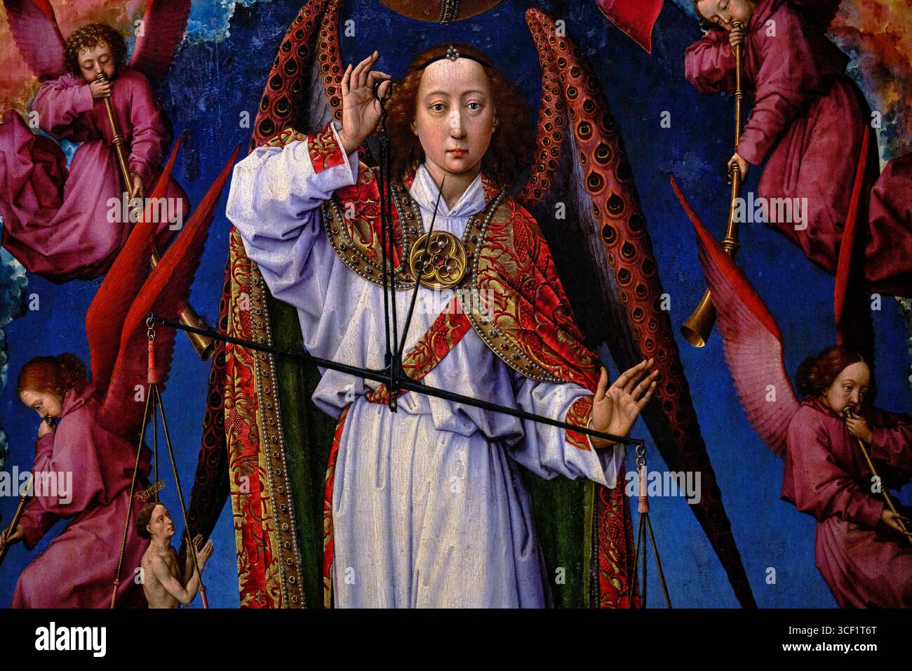France, Côte-d'Or, Beaune, Hospices de Beaune, Hôtel-Dieu, le Polyptyque du jugement dernier de Rogier van der Weyden, 1445-1448 Banque D'Images