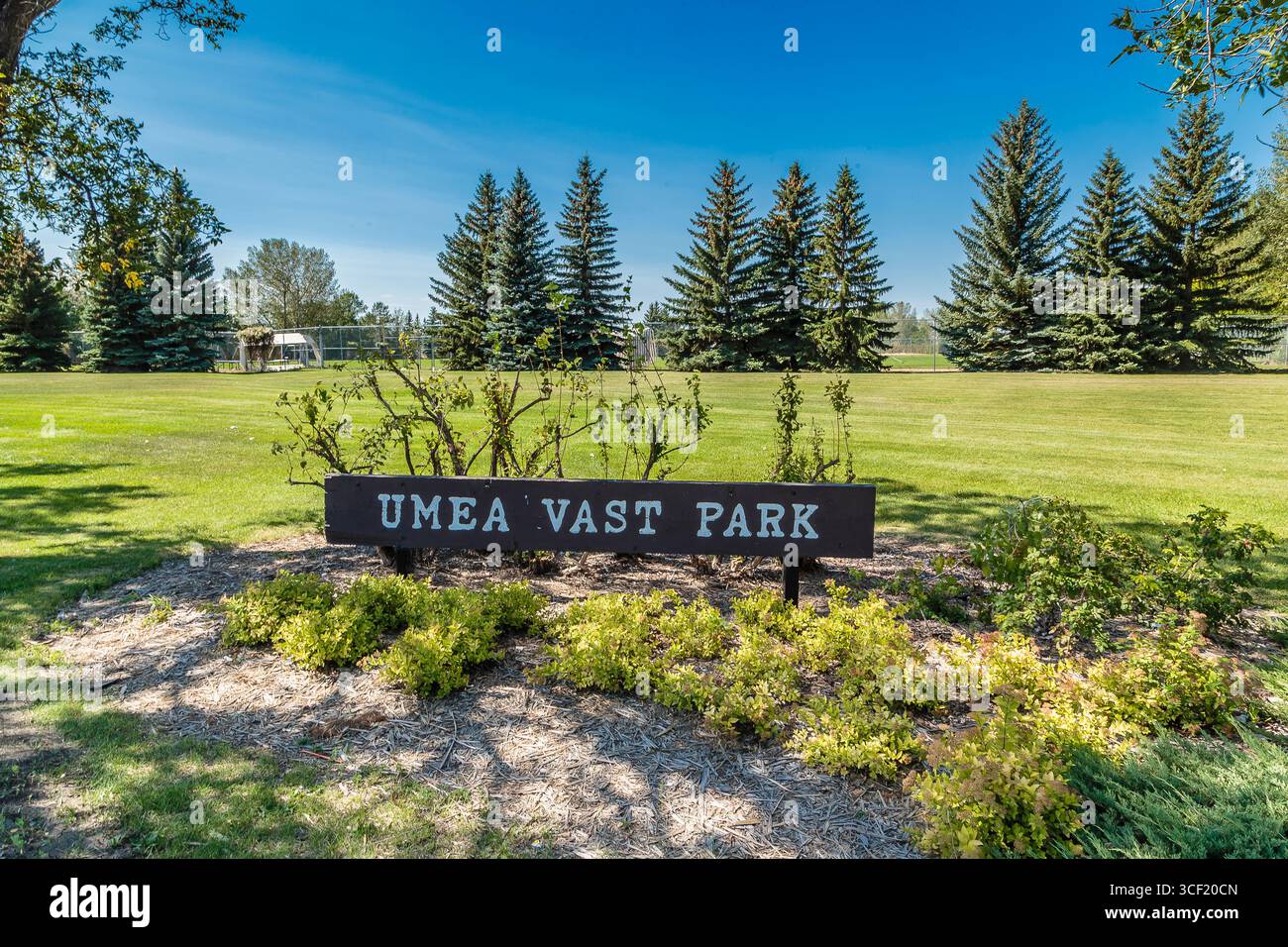 UMEA Vast Park est situé dans le quartier Lawson Heights Suburban Center de Saskatoon. Banque D'Images
