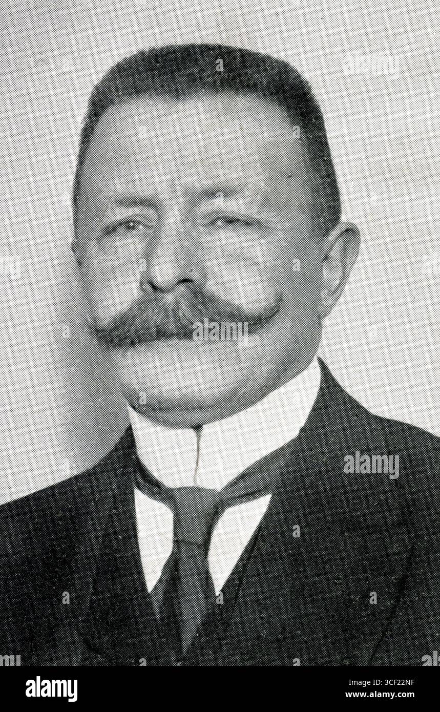 Pendant la première guerre balkanique de 1912, les Nations balkaniques (Bulgarie, Monténégro, Grèce, Serbie) se sont battues contre l'Empire ottoman (Turquie). Le représentant de la Grèce aux pourparlers de paix était George Streit. Londres, décembre 1912. Banque D'Images