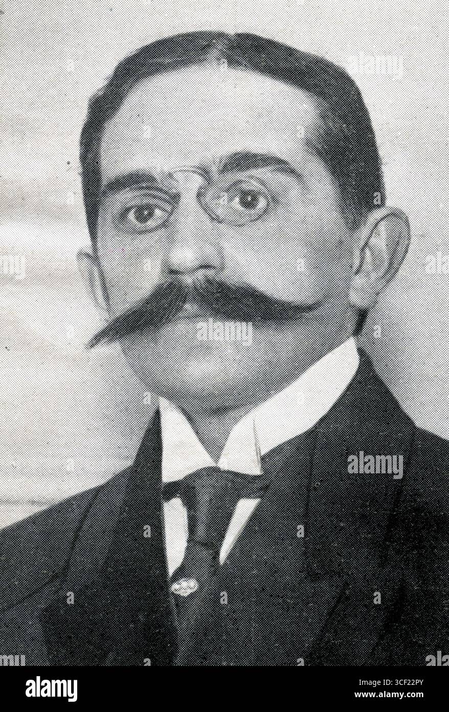 La première guerre balkanique de 1912 a impliqué les états balkaniques (Bulgarie, Monténégro, Grèce, Serbie) contre l'Empire ottoman (Turquie). Le représentant de la Grèce aux pourparlers de paix était le professeur Politis. Londres, décembre 1912. Banque D'Images