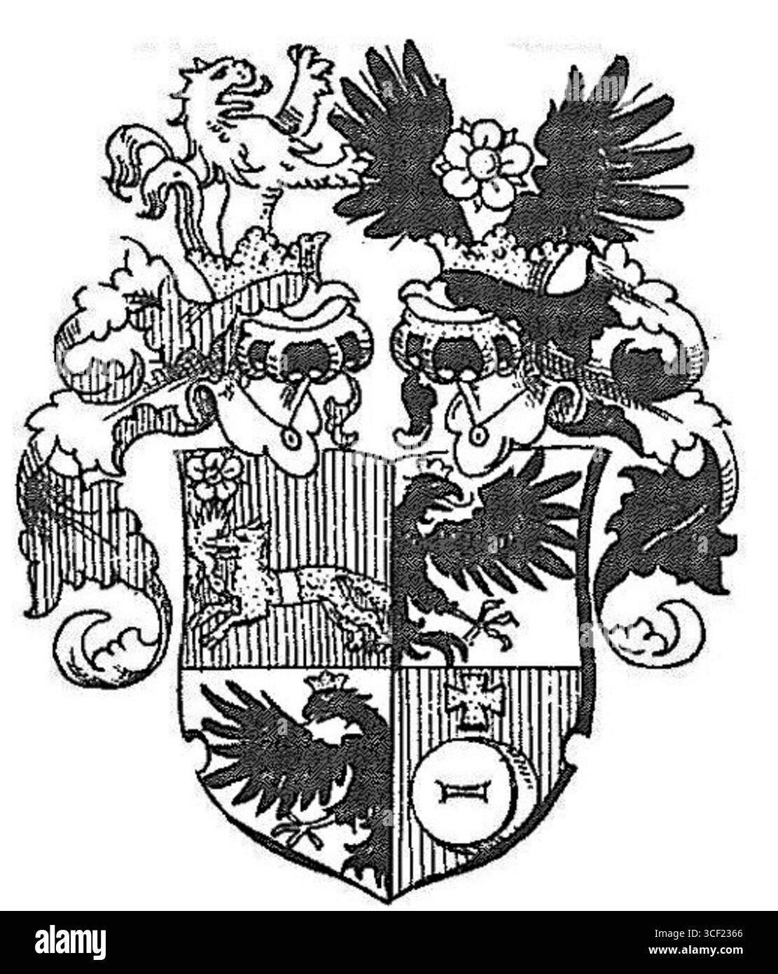 Herb Nowack, un blason inconnu avant 1939, représentant un symbole ou héraldique historique. Banque D'Images