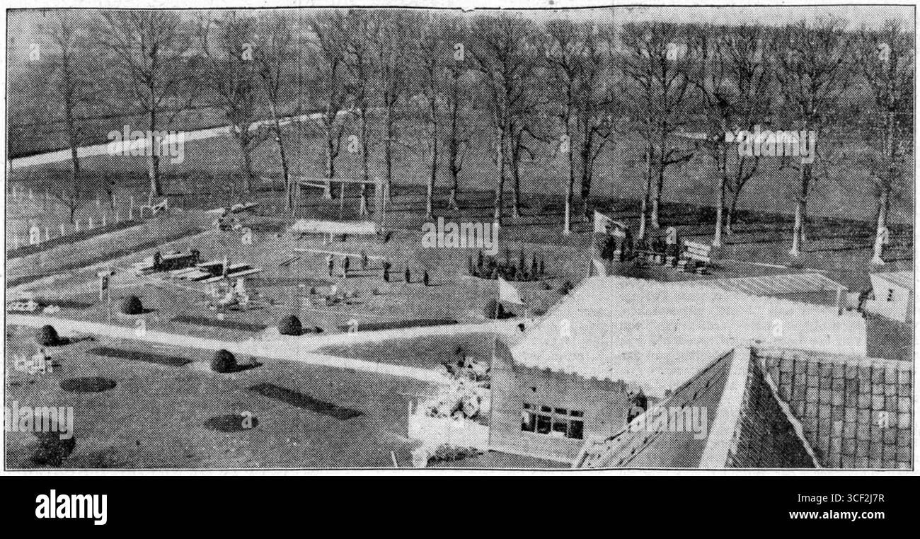 Ouverture de l'exposition florale de 1937 au château de Marquette à Heemskerk, mettant en valeur les jardins et les expositions florales. Banque D'Images