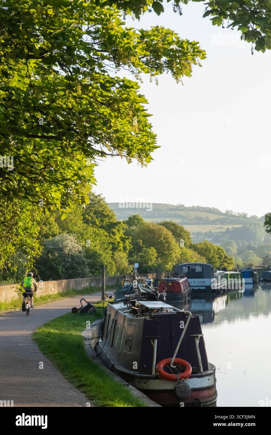 Angleterre, Somerset, Bath, le canal Kennet et Avon à Darlington Wharf Banque D'Images