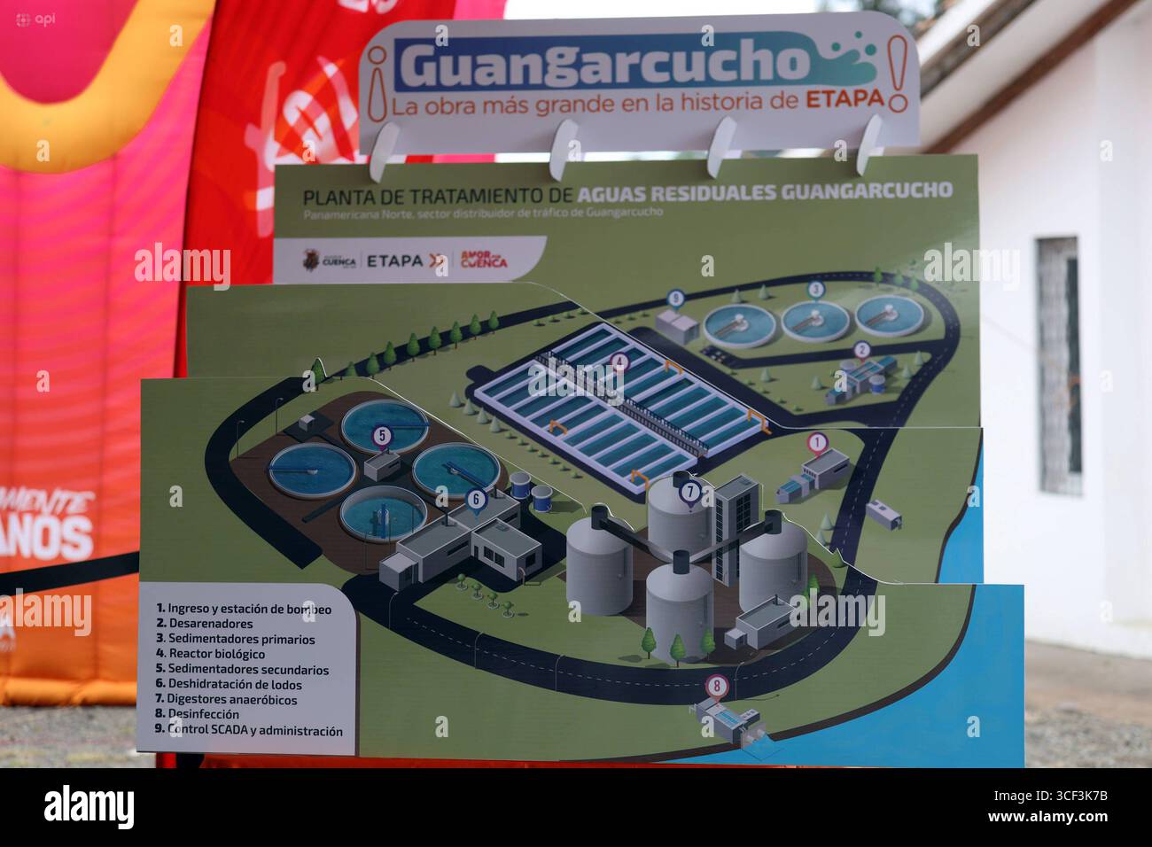 CUENCA SIGNE UN CONTRAT GUANGARCUCHO USINE DE TRAITEMENT DES EAUX USÉES Cuenca, Équateur 20 août 2025 Cuenca aura une nouvelle usine pour le traitement de 100 pour cent des eaux usées collectées dans le canton, a annoncé le maire de Cuenca, Cristian Zamora lors de la signature du contrat d'attribution pour la station de traitement des eaux usées Guangarcucho, avec la société Hidalgo e Hidalgo S A pour un montant DE USD 65 700 691,92 photo Boris Romoleroux API soi CUENCA SIGNATURE CONORECTREACTOR CONTRACTORCETREACCORUBERO CONTRANSCOMB81X81X81XCATREMANSLATURCLATURE CUBLATURE TRANCHO Banque D'Images