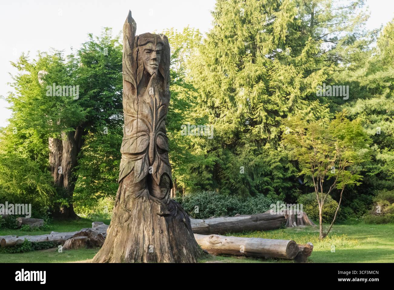 Angleterre, Somerset, Bath, jardins botaniques, le totem de Bath Banque D'Images