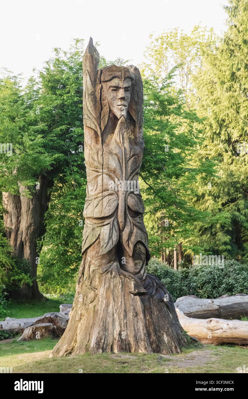 Angleterre, Somerset, Bath, jardins botaniques, le totem de Bath Banque D'Images